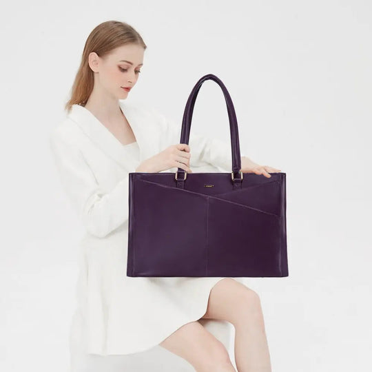 Tote elegant pentru laptop, mov