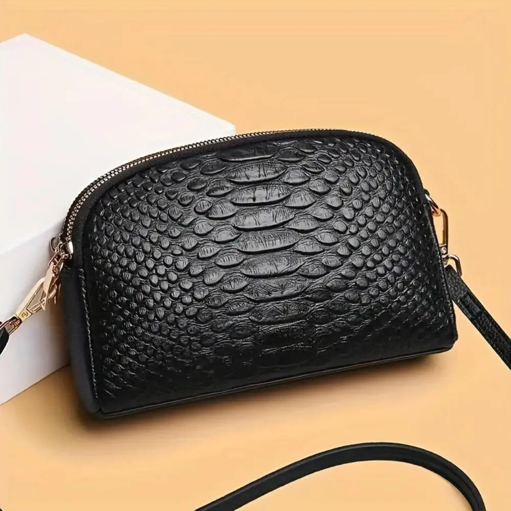 Geantă mini crossbody cu model croco Isabella