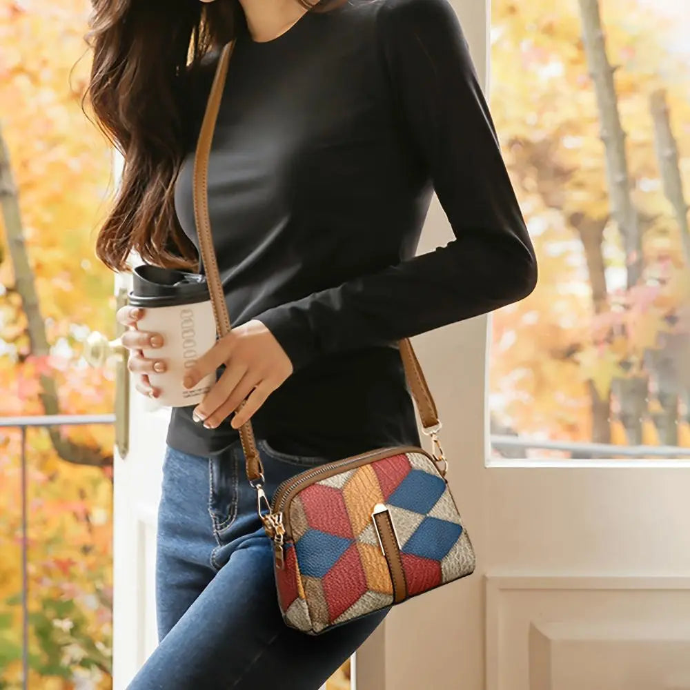 Geantă mini crossbody patchwork Luna