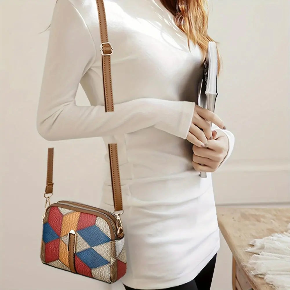 Geantă mini crossbody patchwork Luna