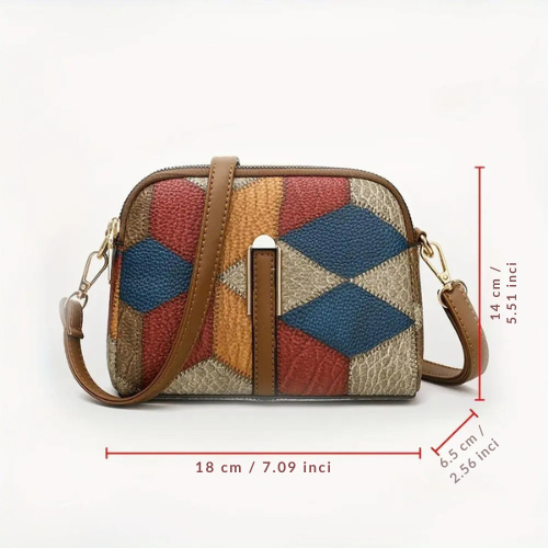 Geantă mini crossbody patchwork Luna