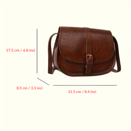 Geantă crossbody Evelyn Classic cu umăr tip saici